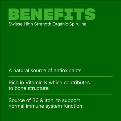 Swisse Organic Spirulina Supplement 1000mg - 200 Tablets