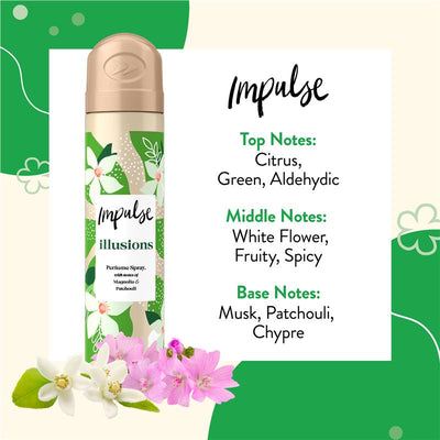 Impulse Illusions Deodorant Body Spray Aerosol 75ml