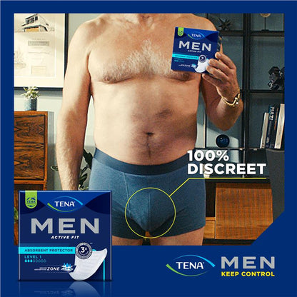 Tena Men’s Incontinence Pads Level 1, 12-Pants, Discreet & Absorbent