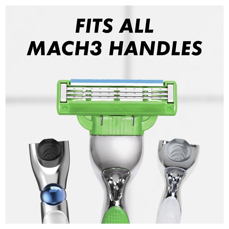 Gillette Mach3 Sensitive Razor 1-Pack, Extra Lubricating Strip, Ergonomic Handle