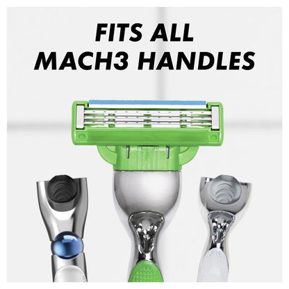 Gillette Mach3 Sensitive Razor 1-Pack, Extra Lubricating Strip, Ergonomic Handle