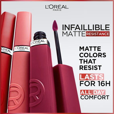 L'Oreal Paris Le Matte Resistance 100 Fairytale Ending Liquid Lipstick