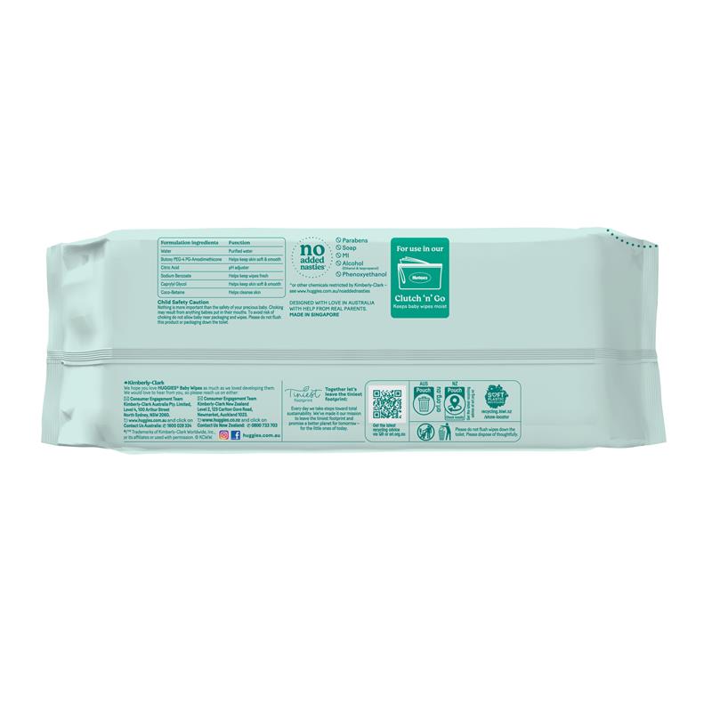 Huggies Baby Wipes Unscented - 80 Refill Pack for Gentle Cleaning-Auzzi Store