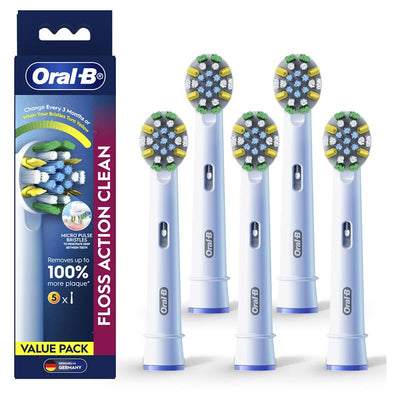 Oral-B Floss Action Clean Electric Toothbrush Refills 5 Pack