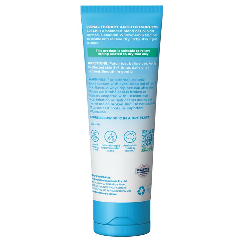 Dermal Therapy Anti-Itch Soothing Cream 85g - Fast Relief for Itchy Skin-Auzzi Store