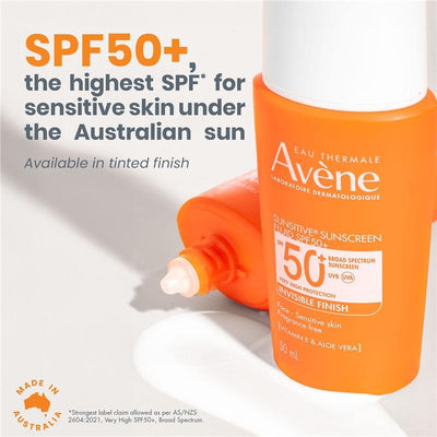Avene Sunsitive Sunscreen Fluid SPF 50+ 50ml - Lightweight Protection