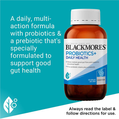 Blackmores Probiotics+ Daily Health 90 Capsules – 30 Billion CFU, 5 Strains