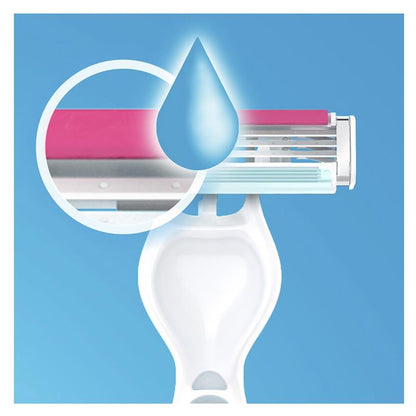 Gillette Venus Simply3 Women's 8-Pack Disposable Razors, 3-Blade & Moisture Strip