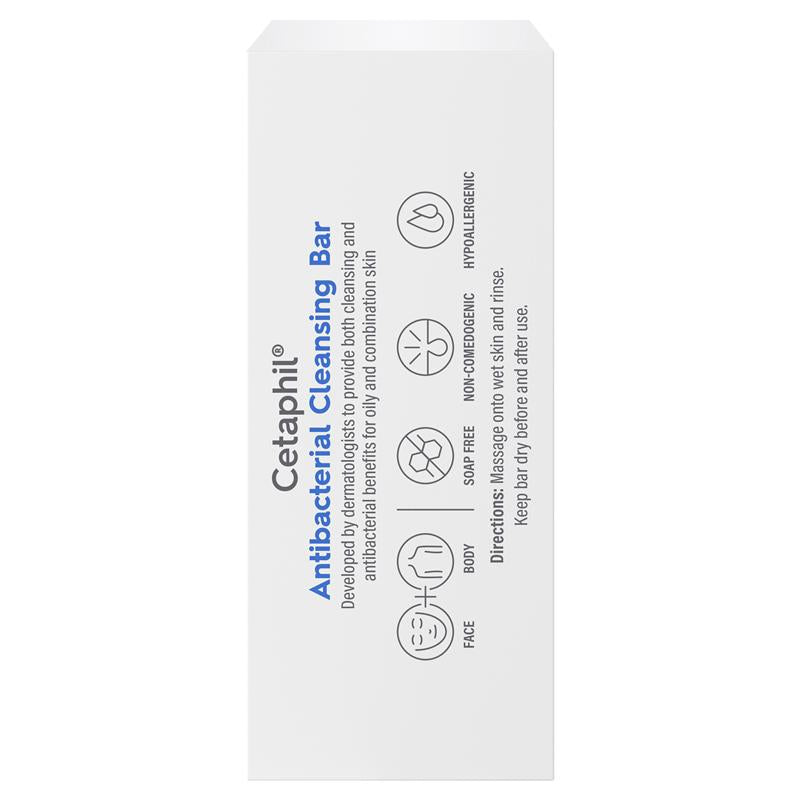 Cetaphil Antibacterial Cleansing Bar 127g for Oily & Combination Skin