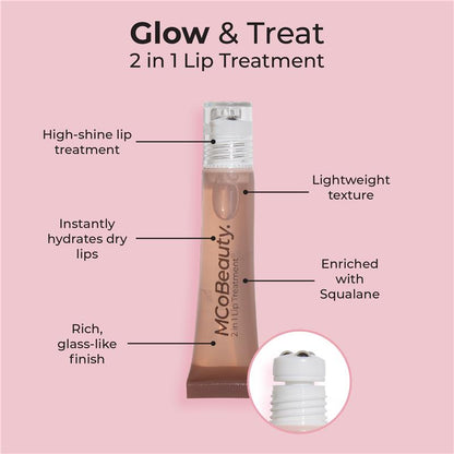 MCoBeauty Glow & Treat 2-In-1 Treatment Lip Oil Chocolate