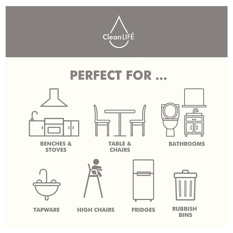 CleanLIFE Surface Disinfectant Wipes - 80 Pack