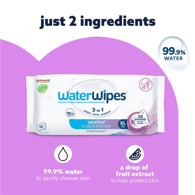 WaterWipes Adult Care Extra Large Wipes - 30 Pack