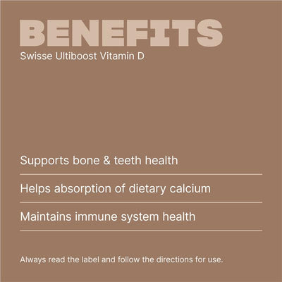 Swisse Ultiboost Vitamin D3 400 Capsules – Bone & Immune Support