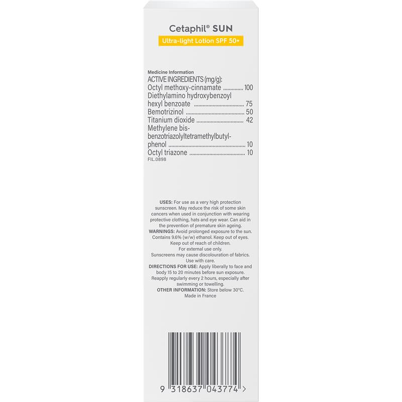 Cetaphil Sun SPF 50+ Ultra Light Lotion 100ml - Auzzi Store