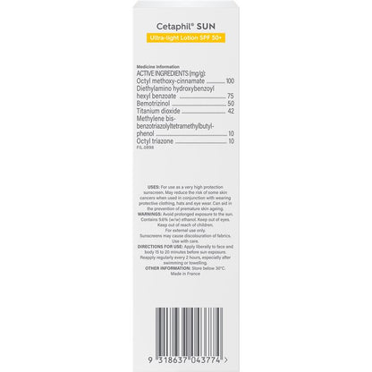 Cetaphil Sun SPF 50+ Ultra Light Lotion 100ml - Auzzi Store