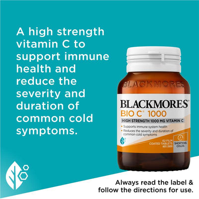 Blackmores Bio C 1000mg - 62 Tablets for Immune Support