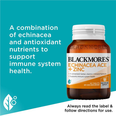 Blackmores Echinacea ACE + Zinc Immune Support Supplement 60 Tablets