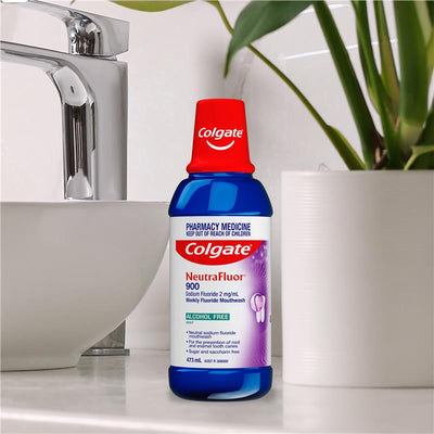 Colgate NeutraFluor Alcohol Free Mouthwash 473ml - Weekly Fluoride Protection