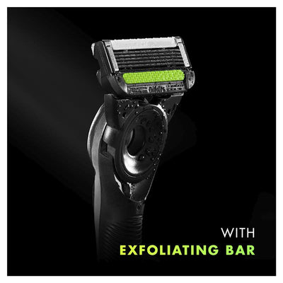 Gillette Labs Exfoliating Razor with Magnetic Stand + 2 Blade Refills - Effortless Shaving