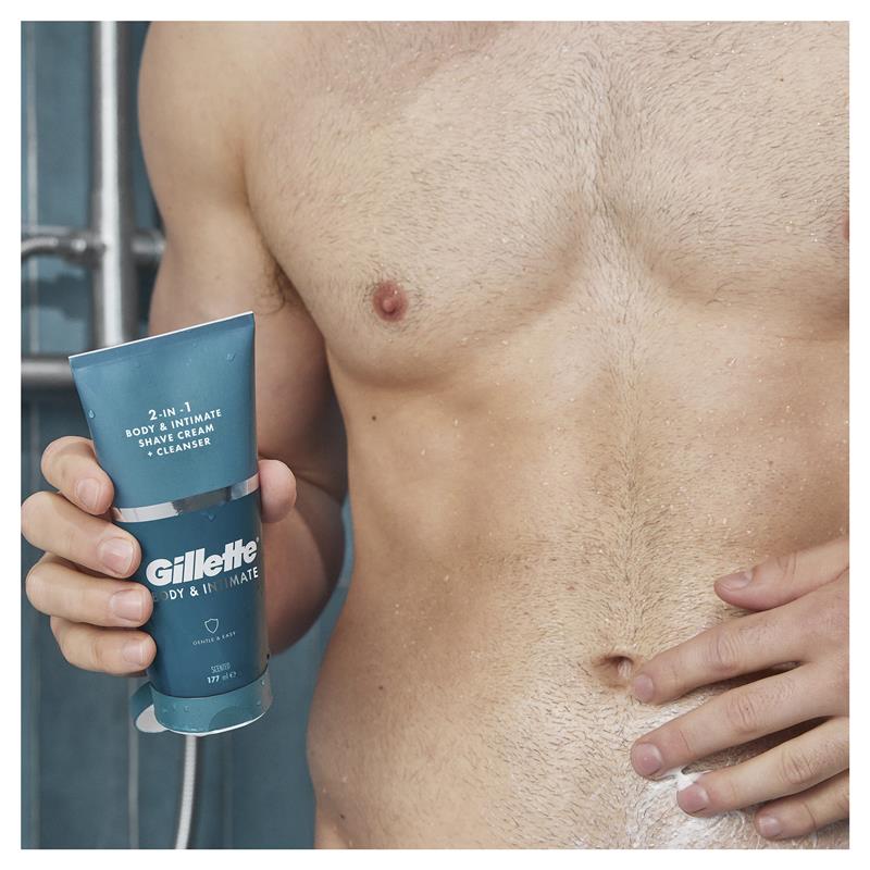 Gillette Intimate 2-in-1 Shave Cream & Cleanser 177ml Paraben Free