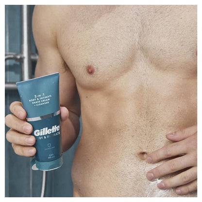 Gillette Intimate 2-in-1 Shave Cream & Cleanser 177ml Paraben Free