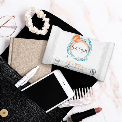 femfresh Daily Intimate Wipes - 20 Pack, Biodegradable & pH Balanced