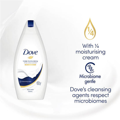 Dove Triple Moisturising Body Wash 500ml | Sulfate-Free & Hydrating