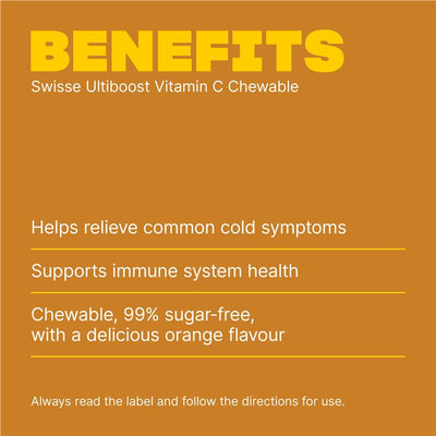 Swisse Ultiboost Vitamin C 500mg Chewable Tablets - 310 Count