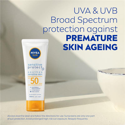 NIVEA Sun Sensitive Protect SPF50 Sunscreen Lotion - 100ml