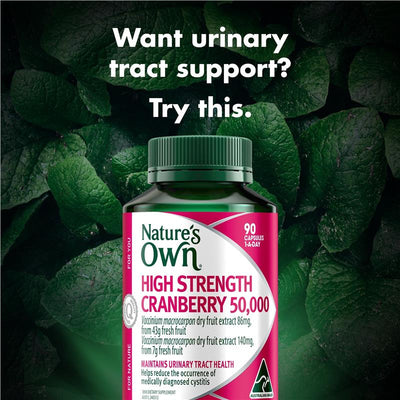 Nature's Own High Strength Cranberry Extract 50,000mg – 90 Capsules