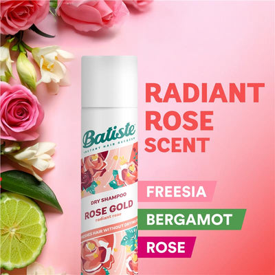 Batiste Rose Gold Dry Shampoo - 350ml for Fresh Hair