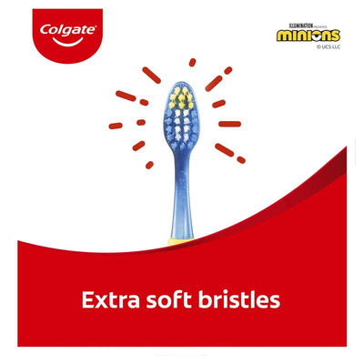 Colgate Minions Kids Toothbrush 6+ Years - Extra Soft 2 Pack