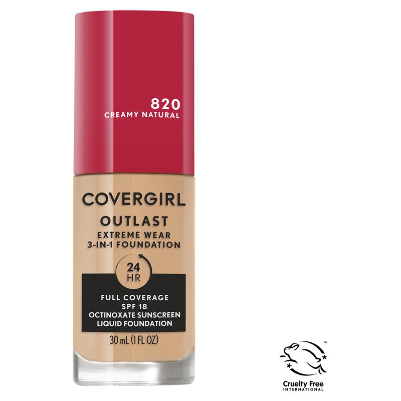 Covergirl Outlast Extreme Wear Foundation 820 Creamy Natural 30ml