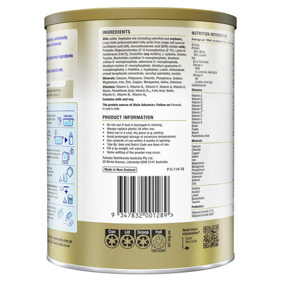 Alula Advance+ Stage 2 Follow On Formula 6-12 Months 800g - Balanced Nutrition for Growing Babies