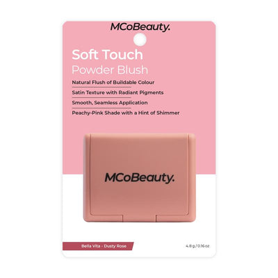 MCoBeauty Soft Touch Powder Blush Bella Vita Dusty Rose - Matte