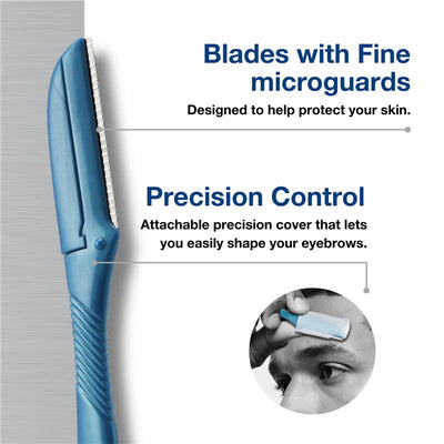 Schick Styling Mate Precision Razor for Eyebrows & Facial Hair – 3 Pack