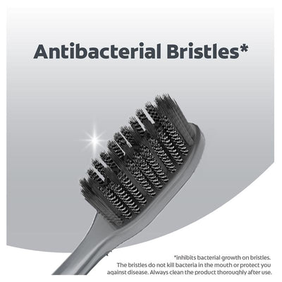 Colgate 360 Charcoal Anti-Bacterial Toothbrush 3 Pack - Whole Mouth Clean