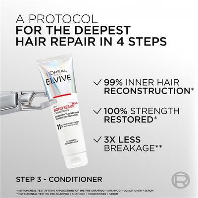 L'Oreal Paris Elvive Bond Repair Conditioner 150ml - Nourish and Detangle