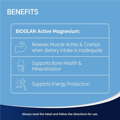 BioGlan Active Magnesium 1000mg – 150 Tablets for Muscle & Bone Health