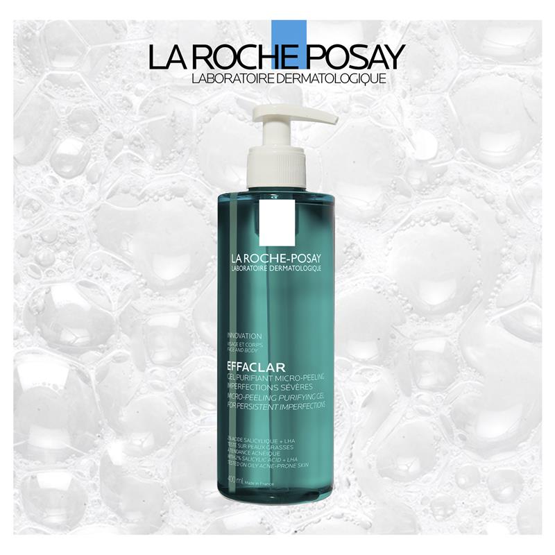 La Roche-Posay Effaclar Micro Peeling Purifying Gel - 400ml for Acne-Prone Skin