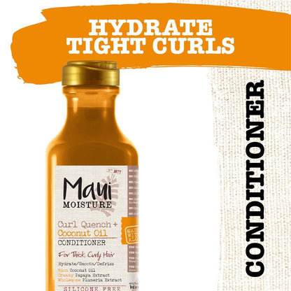 Maui Moisture Curl Quench + Hydrating Coconut Oil Conditioner for Curly Hair - 385mL