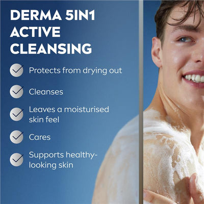 NIVEA MEN Sport 3-in-1 pH Balanced Body Wash & Shower Gel 500ml
