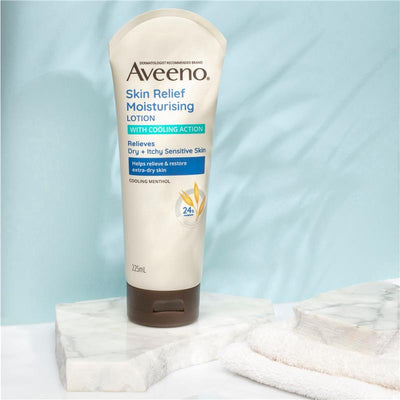 Aveeno Skin Relief Moisturising Body Lotion Cool Action 225ml - Hydrate Sensitive Skin