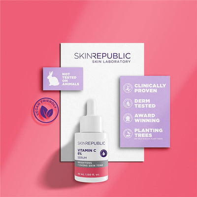 Skin Republic Vitamin C 6% Serum 30ml - Brightening Formula