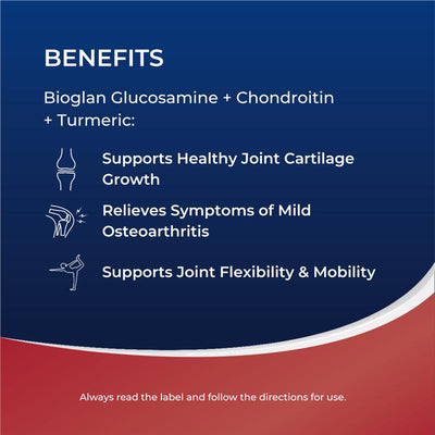 Bioglan Joint Support Glucosamine Chondroitin Turmeric 120 Tablets
