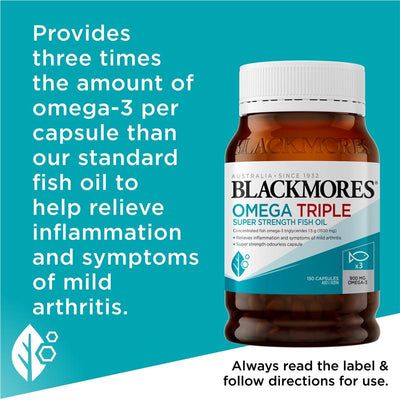 Blackmores Omega-3 Super Strength Fish Oil 900mg 150 Capsules