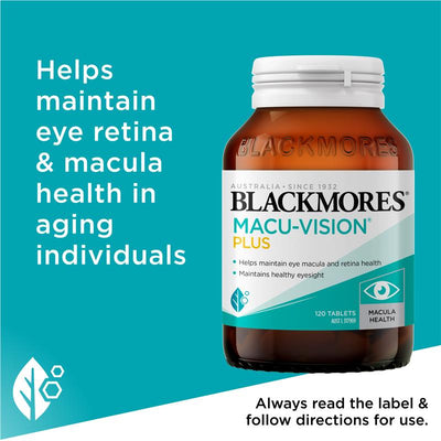 Blackmores Macu Vision Plus with Lutein & Zeaxanthin, 120 Tablets