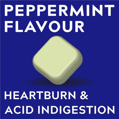 Quick-Eze Peppermint Chewy Antacid - 8 Tablets for Rapid Heartburn Relief