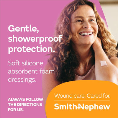 Allevyn Gentle Border Lite Oval 8.6cm x 7.7cm - Ideal for Sensitive Skin