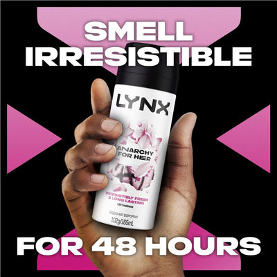 LYNX Anarchy For Her Deodorant Body Spray 165ml - 48hr Odor Protection
